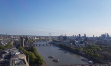 View from Millbank Tower's Altitude event space, overlooking London